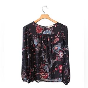 Loft Floral Long Sleeve Blouse Small EUC